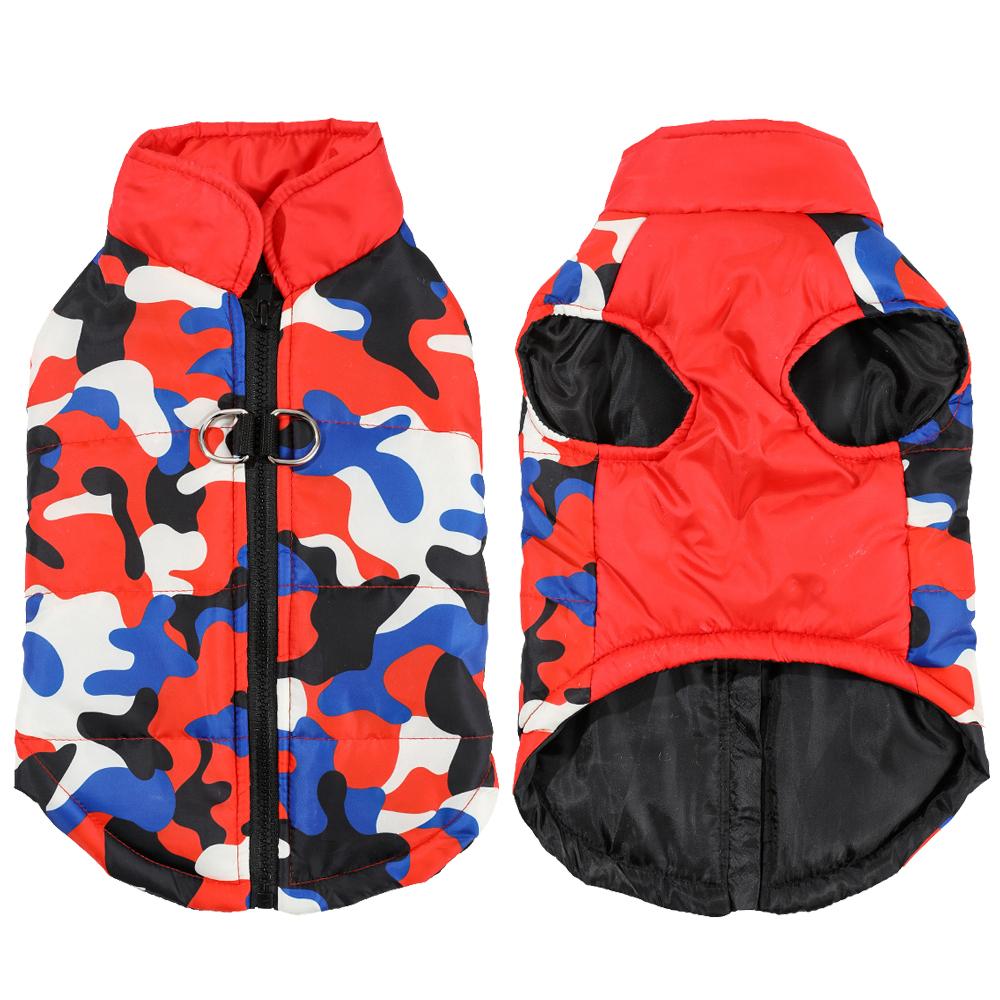 Winter Warm Dog Jacket For Small Medium Dogs Cat Windproof Waterproof With D-ring Puppy Camouflage Clothes Schnauzer Pet Costume