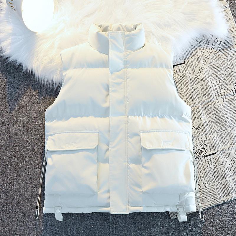 Autumn and winter velvet thickened vest men's loose large size vest thermal vest trendy stand-up collar sleeveless cotton-padded coat