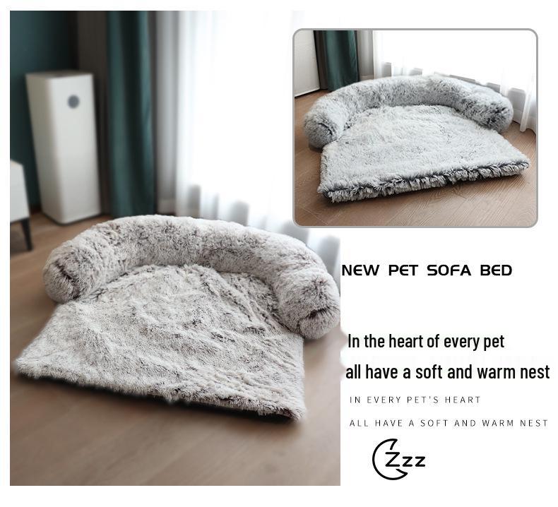 Popular Plush Dog Bed with Blanket - Cozy Pet Nest and Dog Sofa