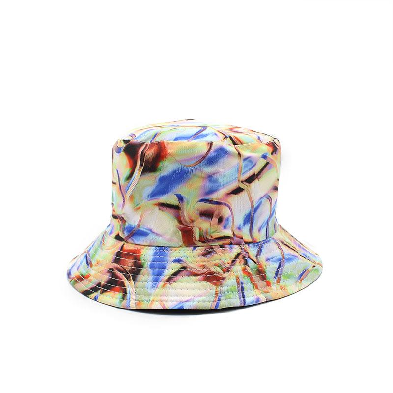 Double-Sided Fisherman'S Hat Men'S And Women'S Outdoor Sunscreen Visor Hats Versatile Printed Pot Hats Tide