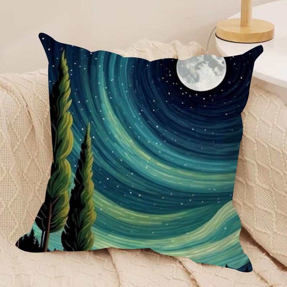 Wheat field cypress Cushion Cover Soft Plush Throw Pillow Cover  DoubleSided Printed Cushion Case  Cozy Sofa  Home Decor