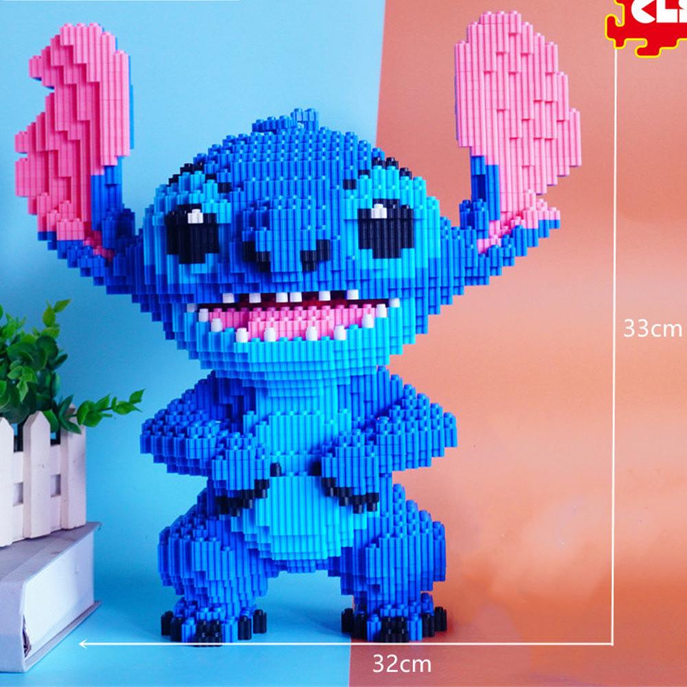 1 Set (33cm) Stitch Building Blocks Toy (Including 5600 small building blocks)