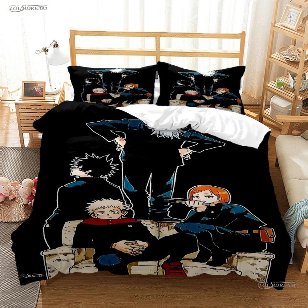 Premium Cartoon Anime Jujutsu Kaisen Duvet Cover Comforter Bedding Set Soft Quilt Cover And Pillowcas For Teens Singledoublequeenking