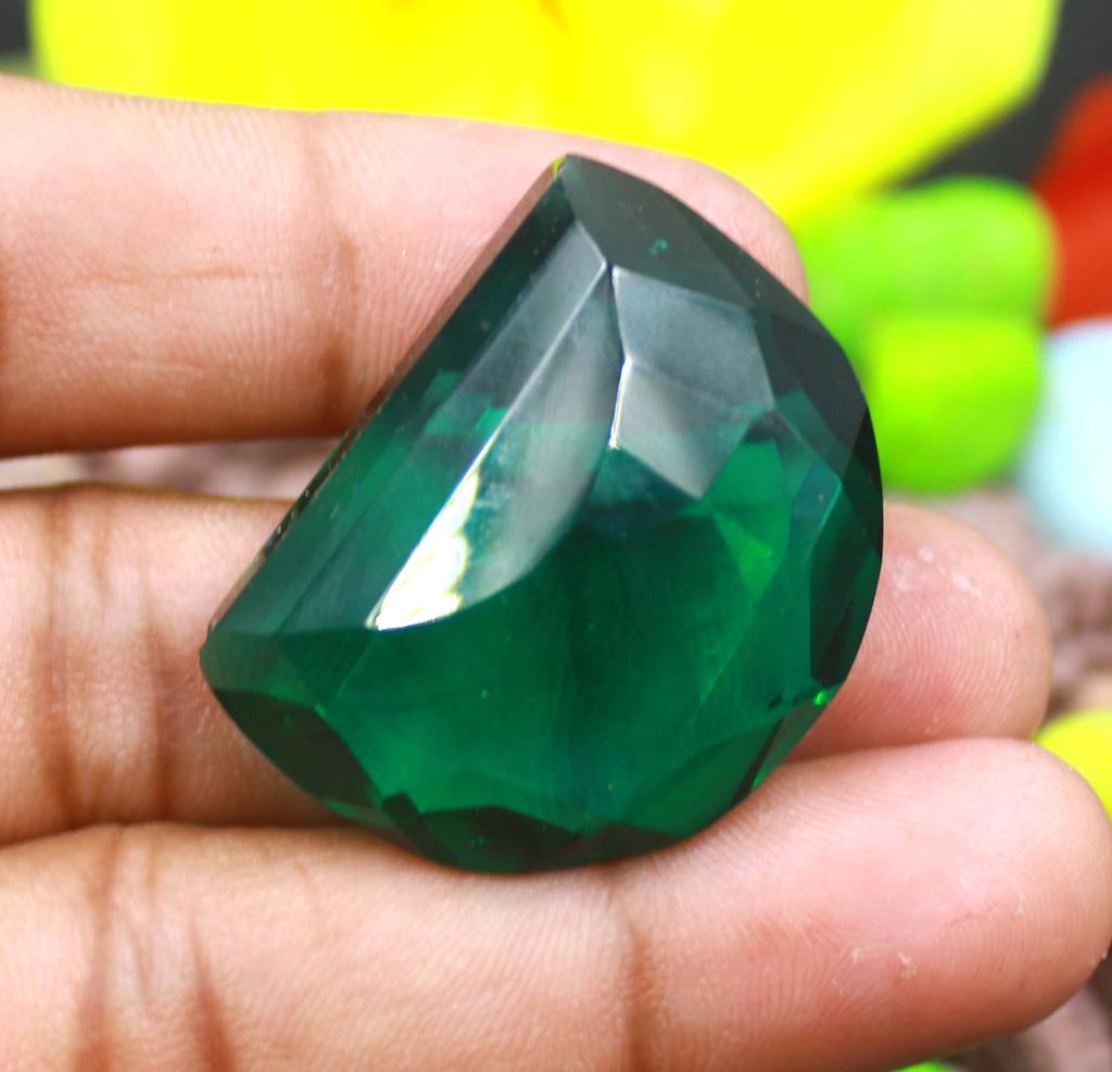 76.25 Carat Green Moldavite Fancy Shape Lab Created Certified Gemstone SN398