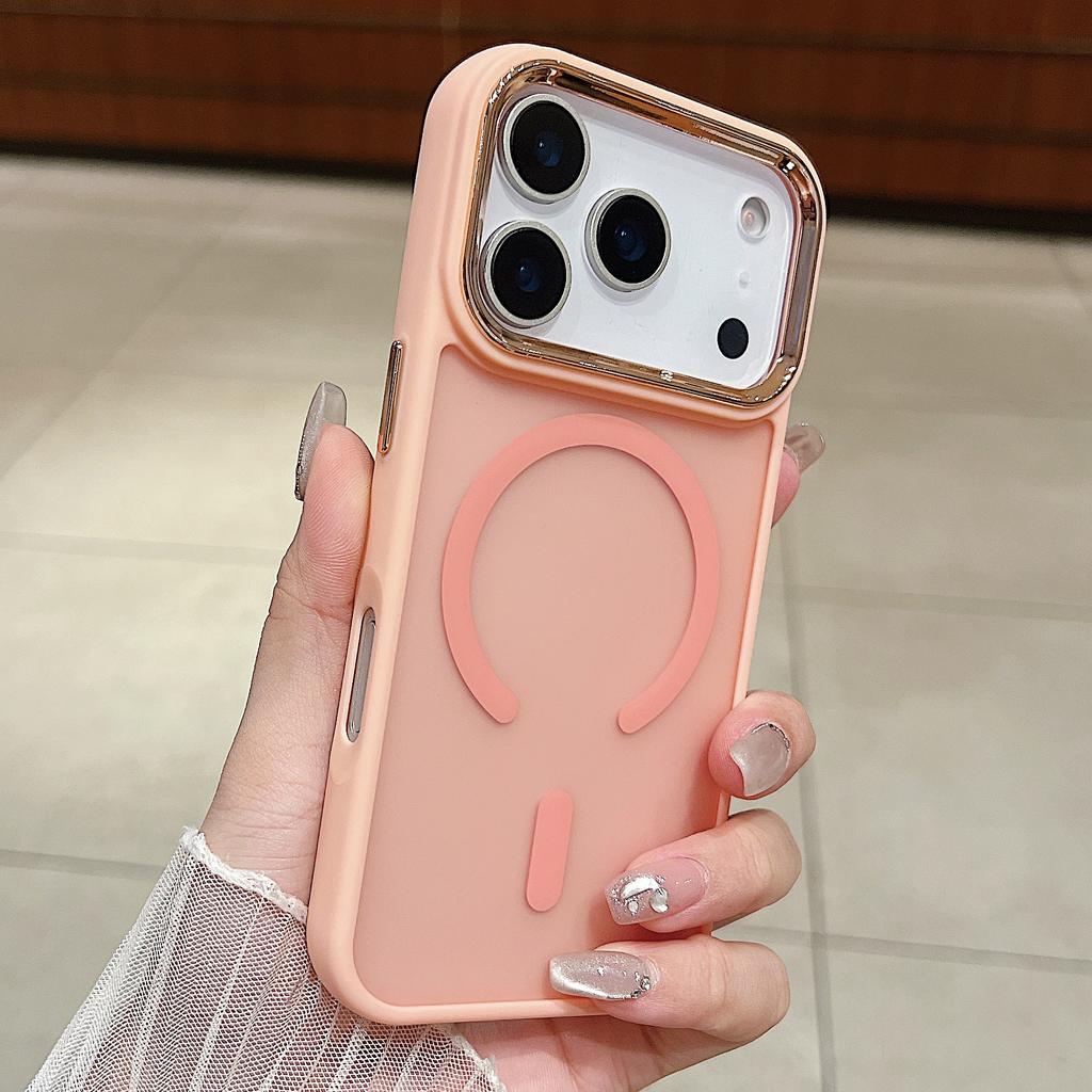 Luxury Matte Clear Shockproof Magnetic Case for iPhone 17 Air 16E 15 14 13 12 11 Pro Max Plus For Magsafe Metal Lens Armor Cover