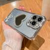 Love Heart Diamond Mirror Clear Silicone Phone Case For Iphone 14 13 12 11 Pro Max Gradient Glitter Transparent Protector Cover