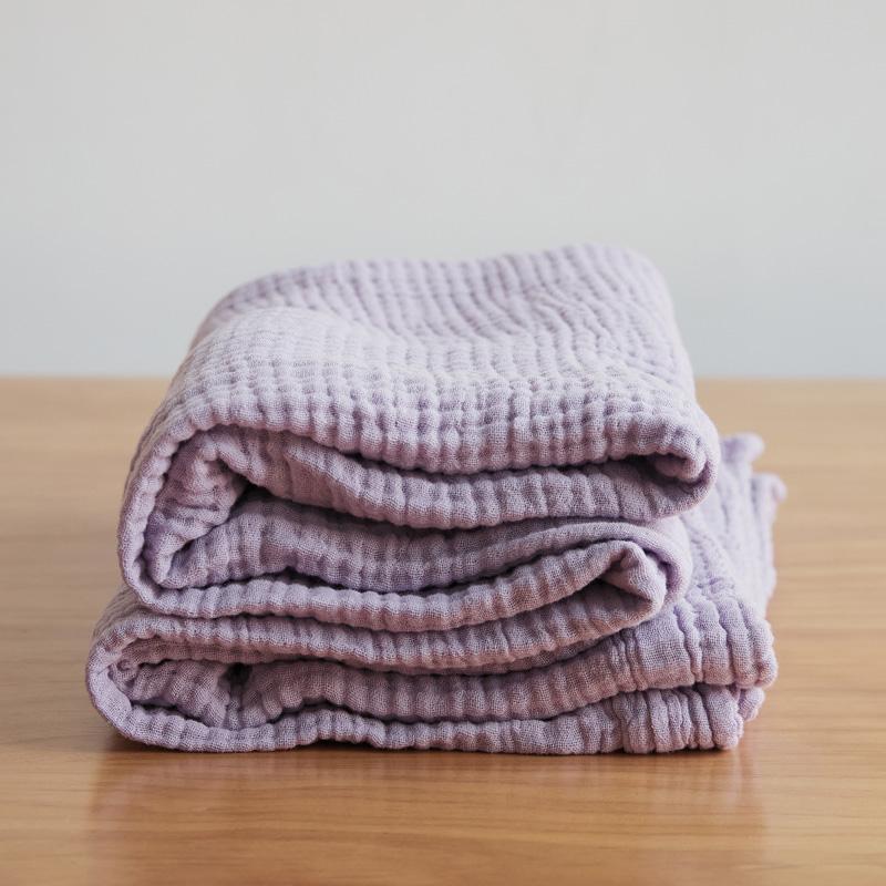 Cotton Blanket 6 Layers Gauze Solid Color Throw Blanket Summer Air Conditioning Towelling Coverlet Quilt Decorate Bed Blankets