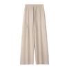 Knitted Wide Leg Pants for Women Autumn Winter High Waist Straight Leg Pants Loose and Casual Design Drawstring Work Pants