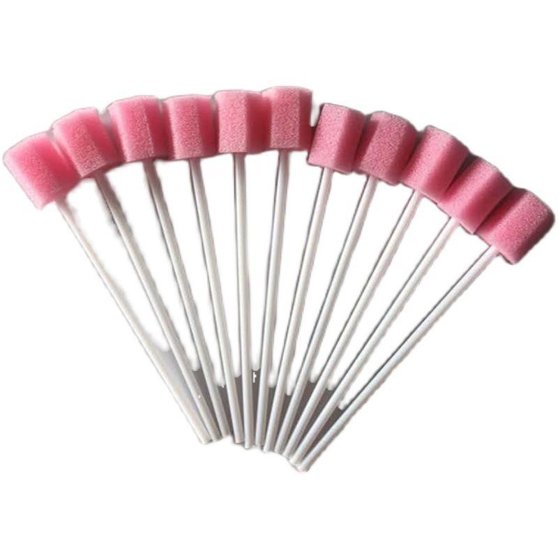 

100pcs Disposable Cleaning Cleaner Swab Oral Care Sponge Swab Tooth Cleaning Mouth Swabs With Stick Sponge Head