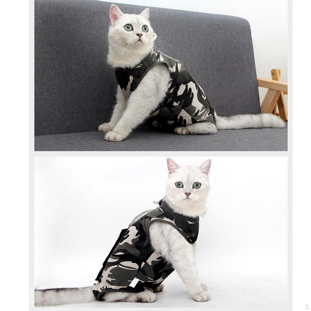 Cat Recovery Suit Full Coverage after Surgery Wear Pet Costume Post Operative Vest for Cats