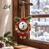 Rustic Holiday Ornaments Christmas Bell Pendant for Decor, Metal Hanging Ornament with Room Decor Hemp Rope Tree Wall And Door Decoration