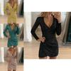 Elegantes Damen Pailletten Weihnachts Bodycon Kleid für Abendpartys und Veranstaltungen
