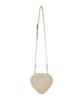 Samantha Vega Women's Mini Heart-Shaped Shoulder Bag, Beige