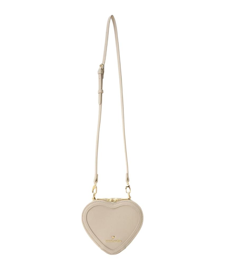 Samantha Vega Women's Mini Heart-Shaped Shoulder Bag, Beige