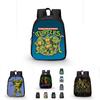 Tmnt Children's Cartoon Waterproof School Backpack With High Capacity And Breathable Design