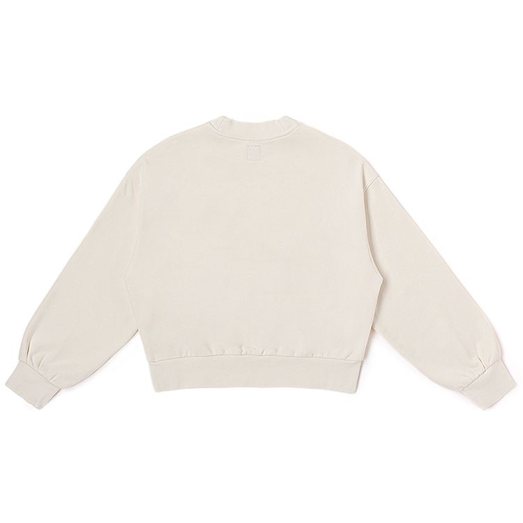 Comfortable Round Neck Printed Fleece Pullover Sweatshirt Women Sweatshirts White LWT007321100893A00005