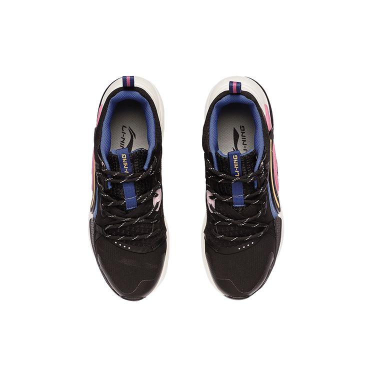 LiNing Starfire Fabric Synthetic Leather TPU Shock Absorbing Non-Slip Wear-Resistant Breathable Lightweight Low-Top Casual Shoes AGLR018-3