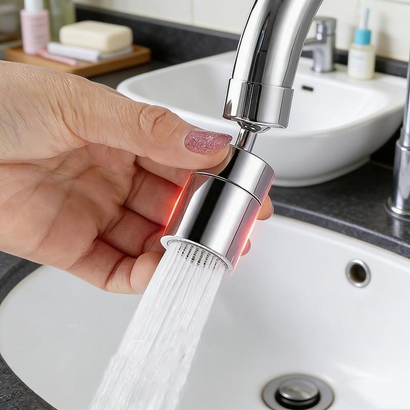 2 Mode Washbasin Faucet Nozzle 360° Rotary Splashback Faucet Aerator Kitchen Sink Pressurized Faucet Aerator Bubbler