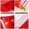 Mini handhållna femstjärniga röda flaggor för nationaldagsfirande