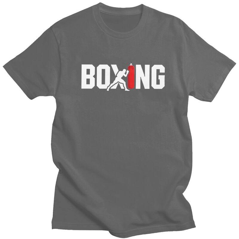 Boxing T Shirt Men Women Short Sleeve Boxers Marital Arts Tshirt Streetwear Casual Graphic Tee Pure Cotton Slim Fit Clothing