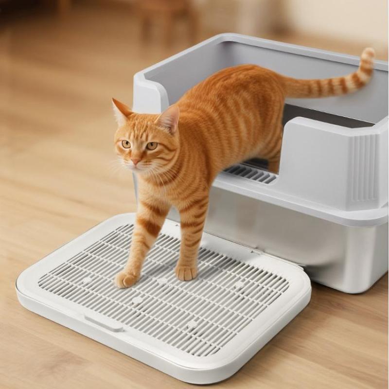 Double Layer Filter Pad Cat Litter Catcher With Filter Function Non Slip Large Size Double Layer Senior Filter Pad Pet Supplies