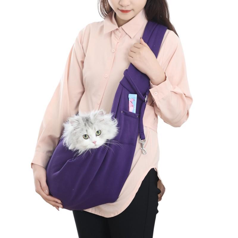 Portable Foldable Pet Carrier Bag Small To Medium Dogs Cats - Adjustable Shoulder Strap Soft Fabric Multiple Colors