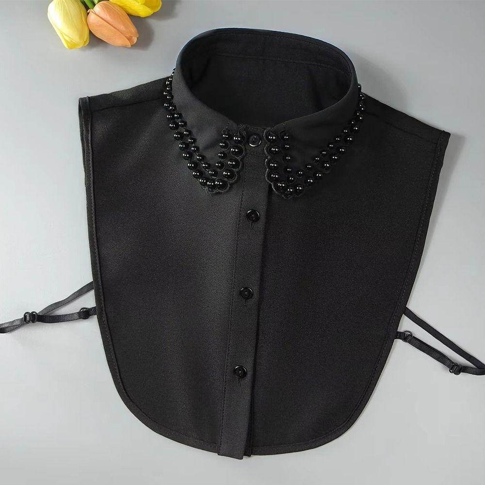 Fashion Detachable Beaded Collar Shiny Rhinestones Half-Shirt Diamond-Studded Collar Women's Collar
