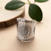 Carven Design Ethnic Style Wide Ring  Thai  Craft Vintage Sunflower Mens Rings Domineering Banquet Jewelry Opening