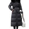 Autumn and winter new big fur collar medium and long slim and thin down cotton clothes women's coat