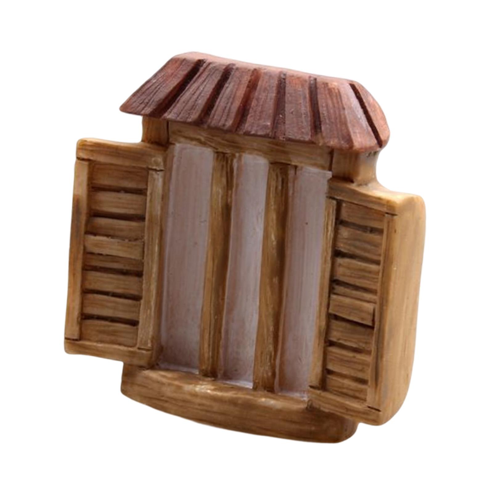 Fairy Window Sculpture Handpainted for Fairy Garden Bonsai Micro Landscape Decoration