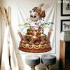 Rabbids Invasion Madness Wall Hanging Printed Fabric Blanket Decorative Tapestries for Bedroom Living Room Home Decor