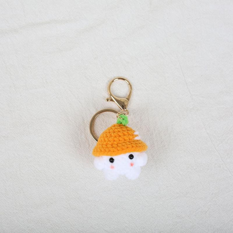Creative Cute Small Animal Knitting Keychain Pendant Car Bag Decoration Funny Handmade Crochet Doll Ornaments Girls Gifts