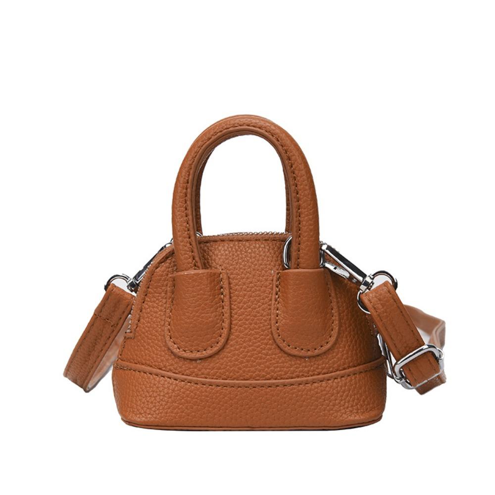 PU Leather Mini Crossbody Bag Korean Style Shell Bag Fashion Shoulder Bag  Girls