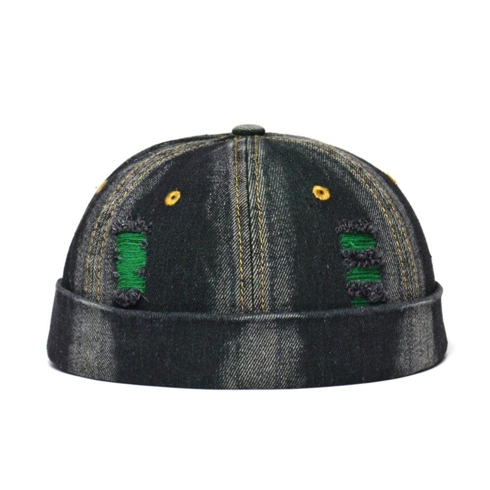 Vintage Brimless Skullcap Rolled Cuff Melon Cap Fashion Docker Cap Streetwear
