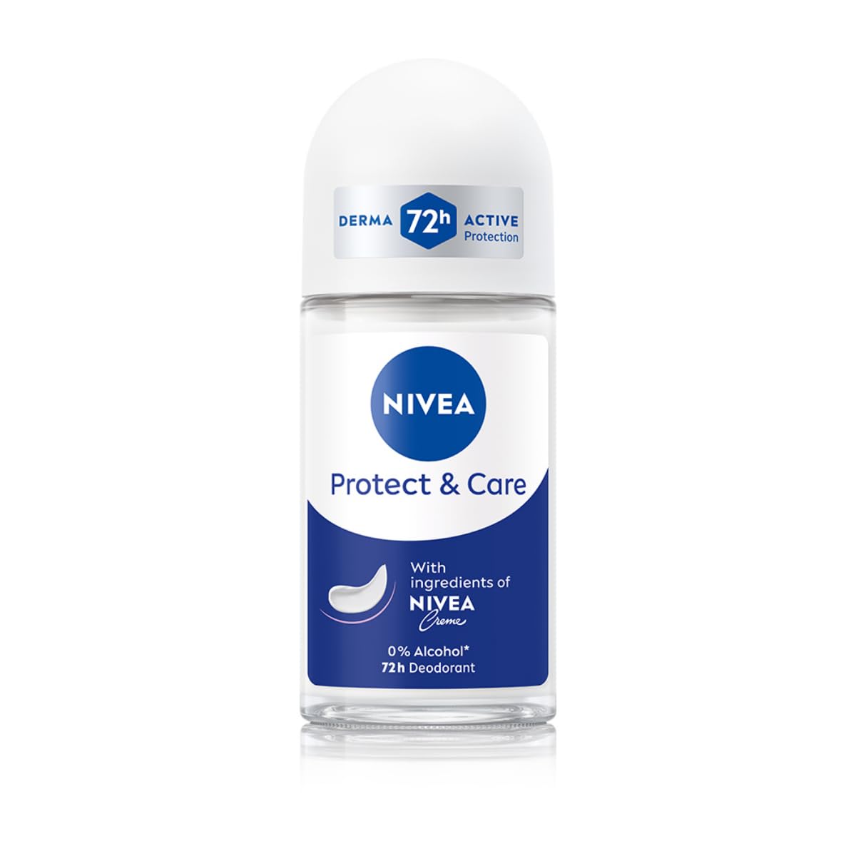 Nivea Women Deodorant Roll On - Protect & Care, Non-Irritating & 48h Protection, 50 ml