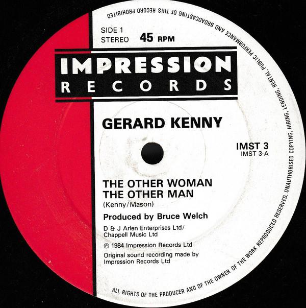 

LP Record GERARD KENNY The Other Woman The Other Man IMST3 IMPRESSION 1984 UK Rock Used