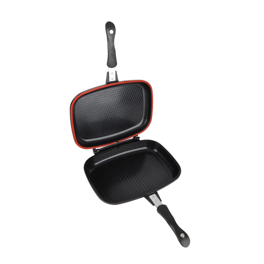 Grilovací pánev smažící oboustranná přenosná rukojeť proti popálení kuchyňské potřeby grilovací hrnec 32cm/12.6in