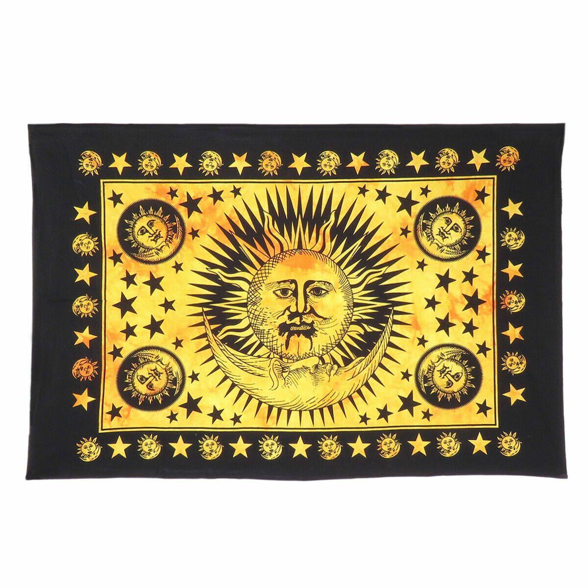 Tapestry Indian house in boho style 75x100 чёрный