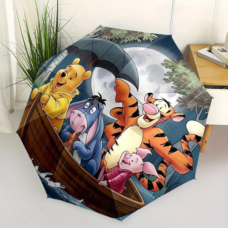 

Winnie the Pooh, Tigger Automatic Opening and Closing Umbrella - 8 Ribs Portable Folding Umbrella with Plastic Handle, Suitable for Leisure