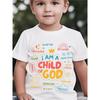 Jungen "ICH BIN EIN KIND GOTTES" Grafik Rundhals Kurzarm T-Shirt