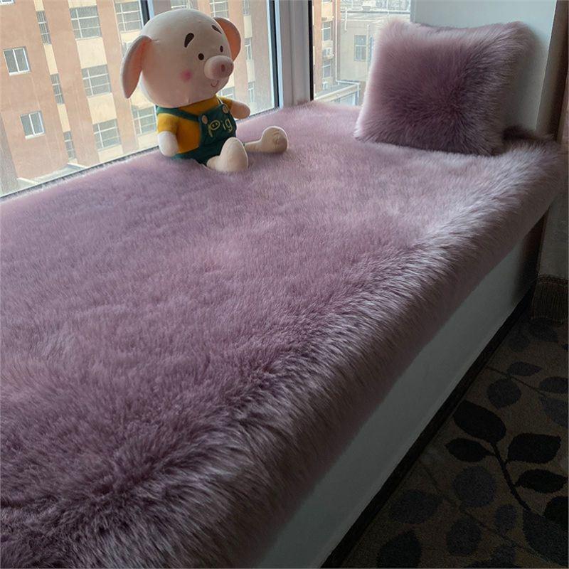 Nordic Long Pile Thickened Window Sill & Sofa Cushion, Non-slip, Imitation Wool, In Stock