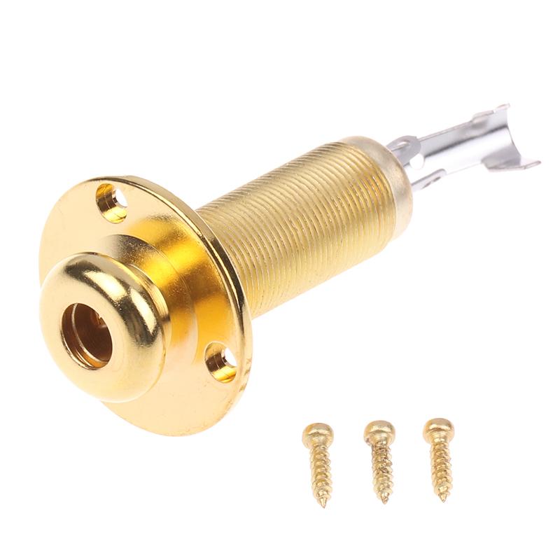 

Акустическая Электрогитара Стерео Разъемы для Концевой Кнопки Гнездо Штекер 6,35 мм 1/4 дюйма Отверстие Звукосниматель Стерео Выход Разъем Штекер Гнездо Гитарные Детали золотой