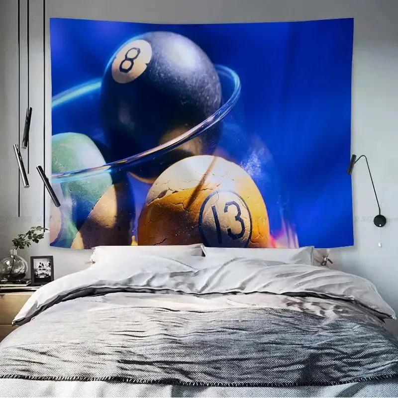 Billiards Animation Tapestry Office Living Room Tapestry Home Wall Decoration Tapestry