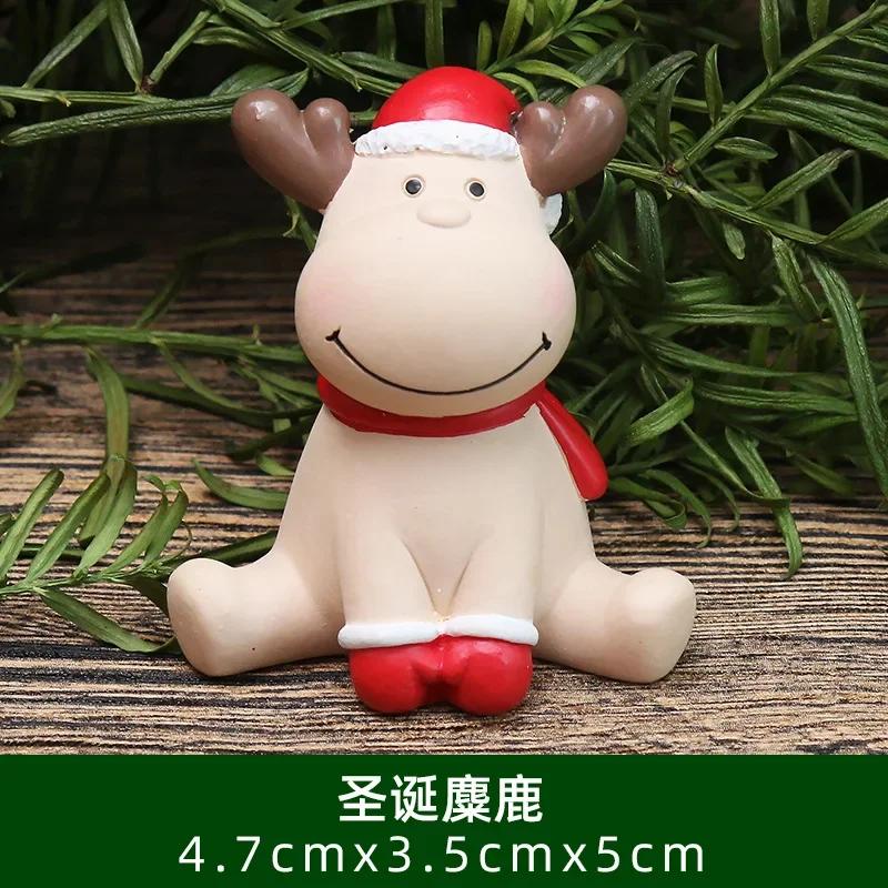 Christmas Old Man Snowman Ornaments Mini Resin Ornament Resin Craft Decoration Gift Present Doll Doll