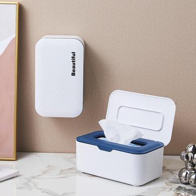 Caixa de Armazenamento de Lenços Úmidos e Secos de Grande Capacidade com Tampa à Prova de Pó