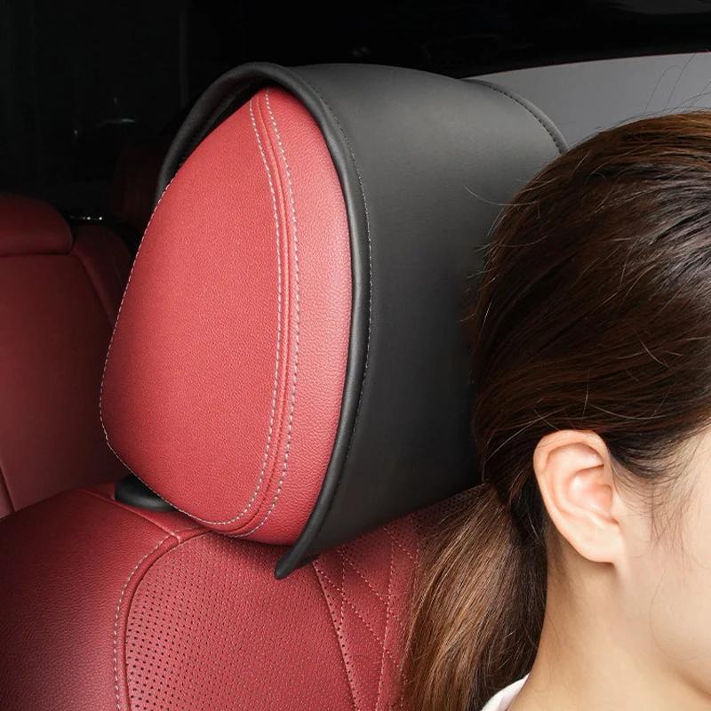 Hub Caps 2PC Car Headrest Protector Breathable Seat Cover For Alfa Romeo Giulia Stelvio Giulietta 156 159 147 Mito Tonale Brera CVR1