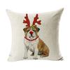 Weihnachten Tier Hund Leinen Kissenbezug Kissenbezug Sofa Bett Auto Cafe Büro Dekor