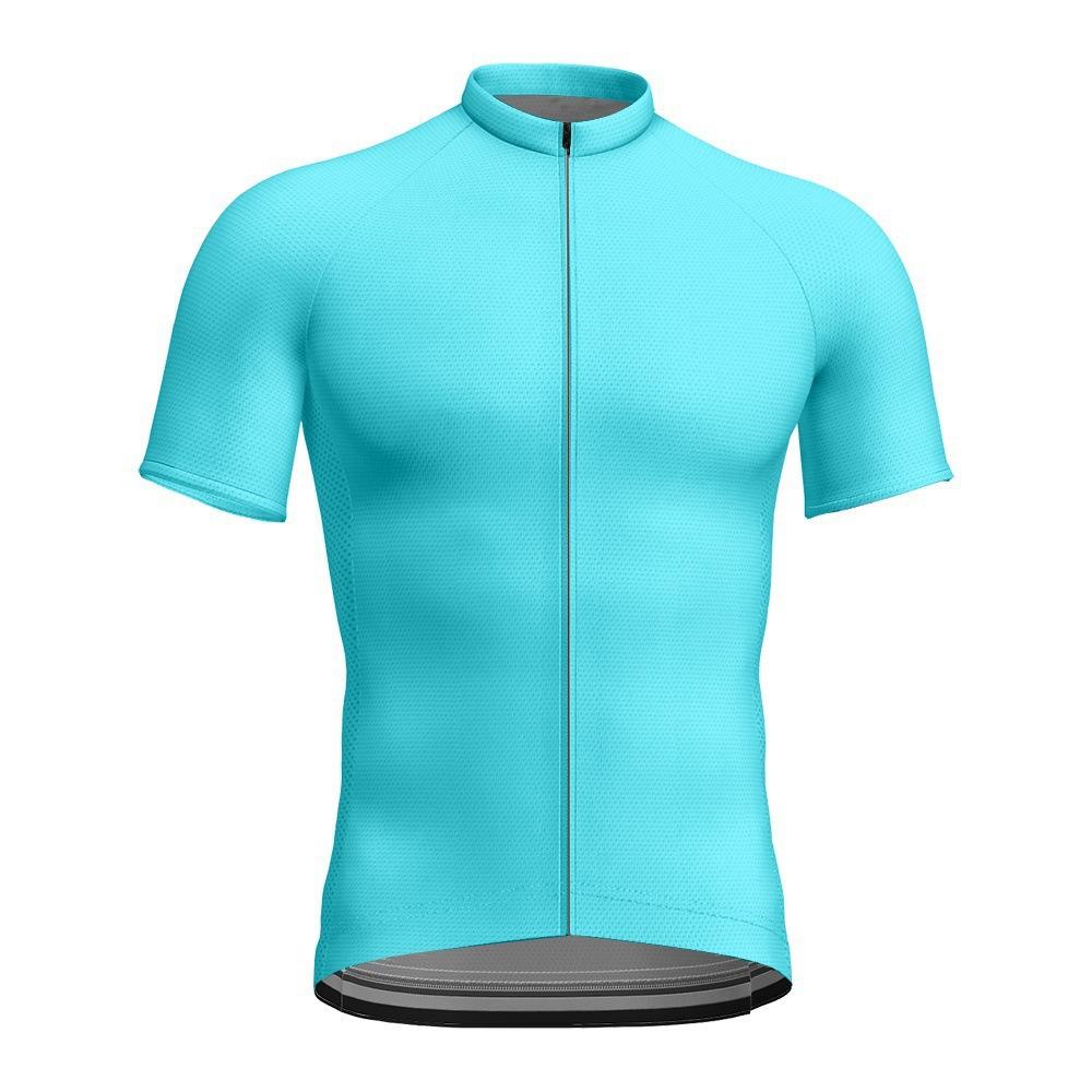 New Summer Solid Color Series Printed Short-sleeved Men's and Women's Sports Tops Mountain Bike Cycling Clothes