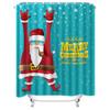 TU Weihnachtsdusche Vorhang Weihnachtsmann Festliches Feiertags Badezimmer Dekor Frohe Weihnachten Muster Wasserdicht Heimtextilien Geschenk