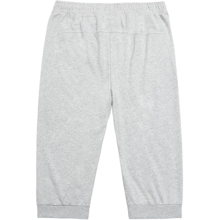 Li Ning Sports Lifestyle Series Solid Color Mid Waist Comfortable Versatile Breathable Tapered Three Quarter Knitted Sports Pants Men Pants AKQU431-2